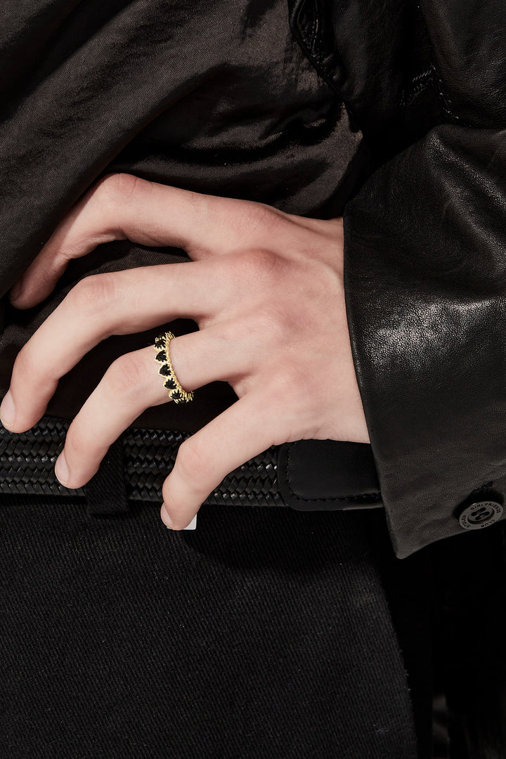 LOVE CLAW ETERNITY RING - GOLD PLATED