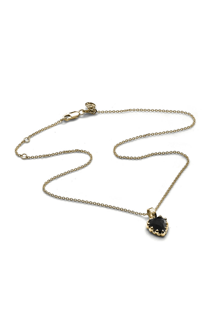 MINI LOVE CLAW NECKLACE ONYX GOLD PLATED