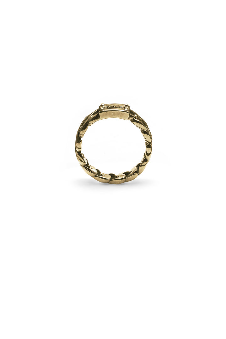 CURB RING SLIM - GOLD PLATED