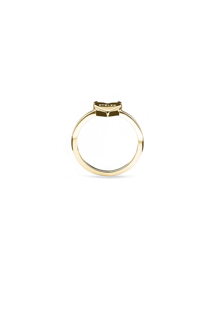 SINISTER HEART RING - GOLD PLATED