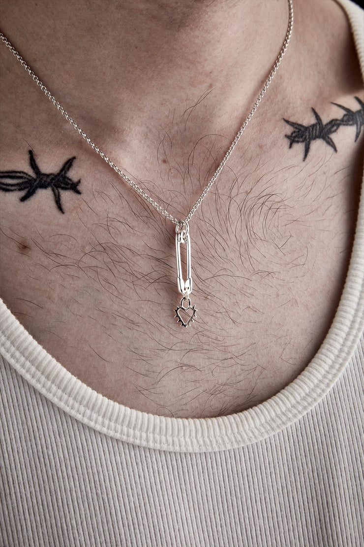 SAFETY PIN DROP NECKLACE