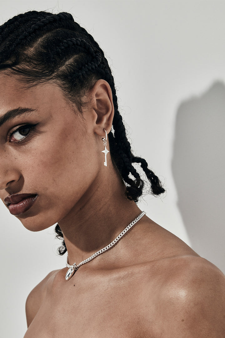 LOVE KEY ANCHOR EARRINGS