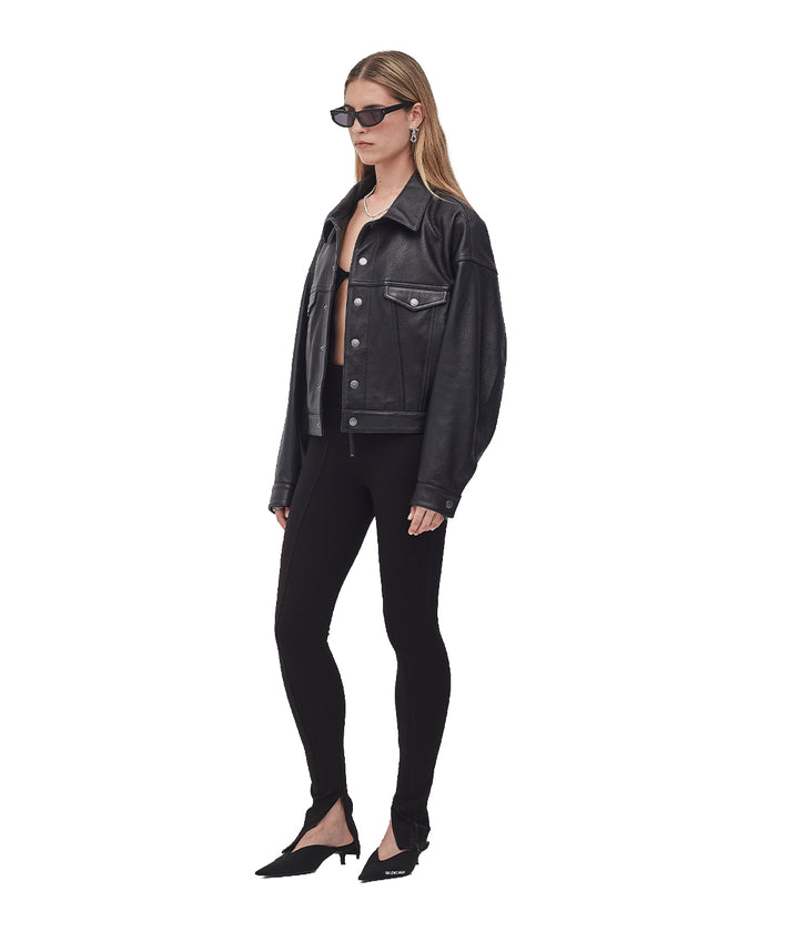 SABBATH LEATHER TRUCKER JACKET