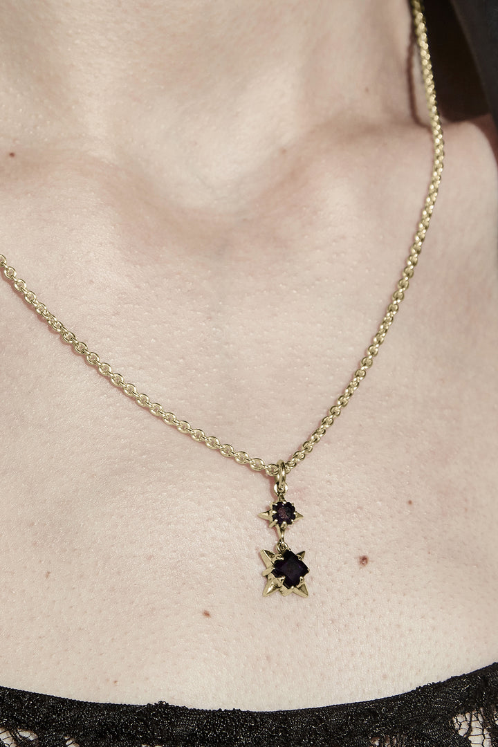 PUNK ROSE NECKLACE - GOLD PLATED