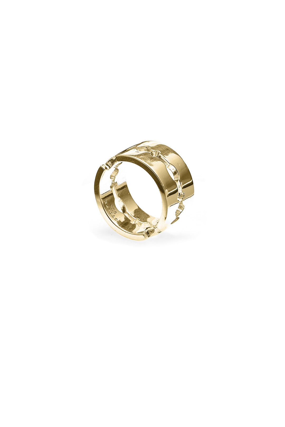 DOUBLE BLADE RING - GOLD PLATED