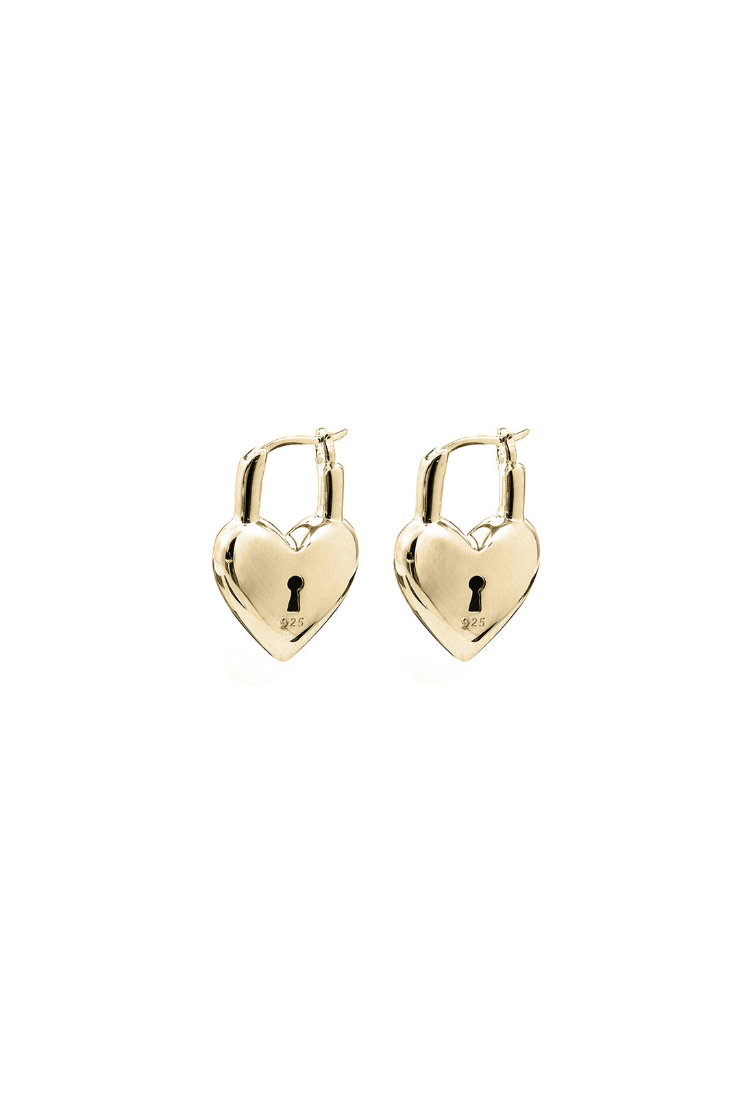 LOVE LOCKET EARRINGS GOLD PLATED