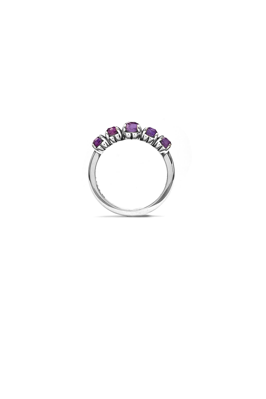 HALO CLUSTER RING DARK AMETHYST