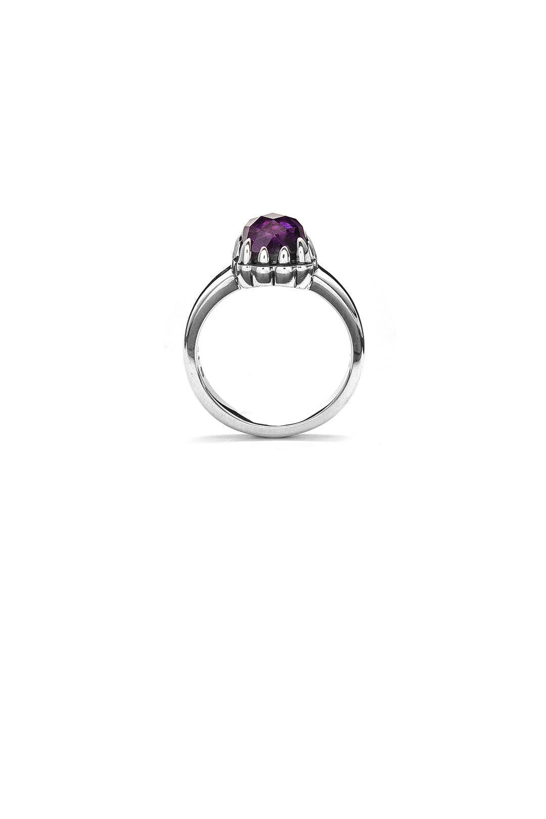 BABY CLAW RING DARK AMETHYST