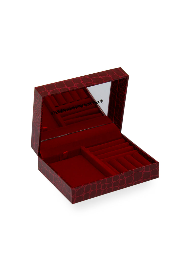 JEWELLERY BOX - TRAVEL SIZE RED SNAKE