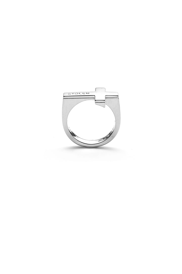 FALLING CROSS RING