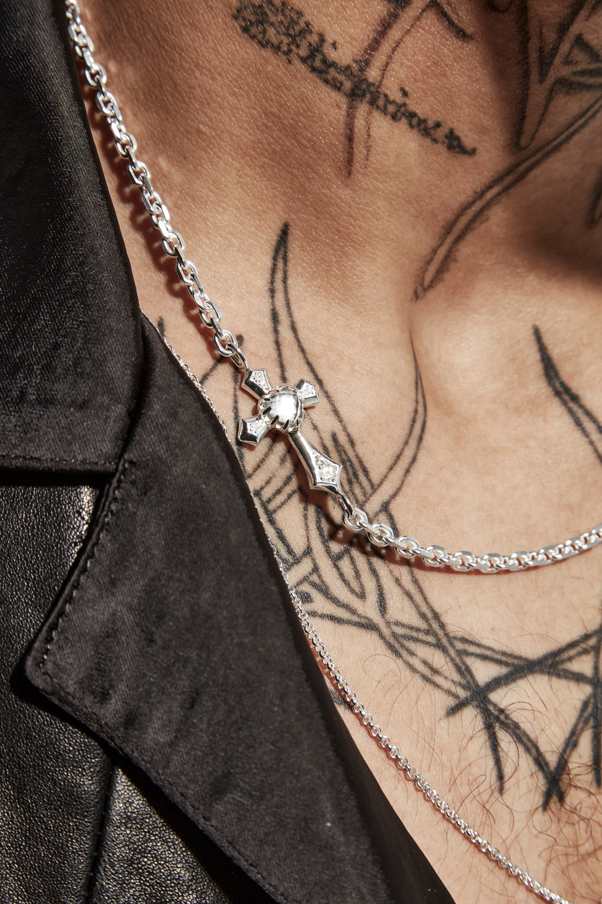 GOTHIC SIDE CROSS NECKLACE – Stolen Girlfriends Club GOTHIC SIDE CROSS NECKLACE – Stolen Girlfriends Club