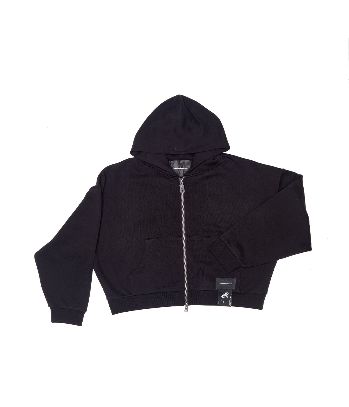 Stolen Girlfriends Club - Black Organic Cotton Fleece with Razor Zip