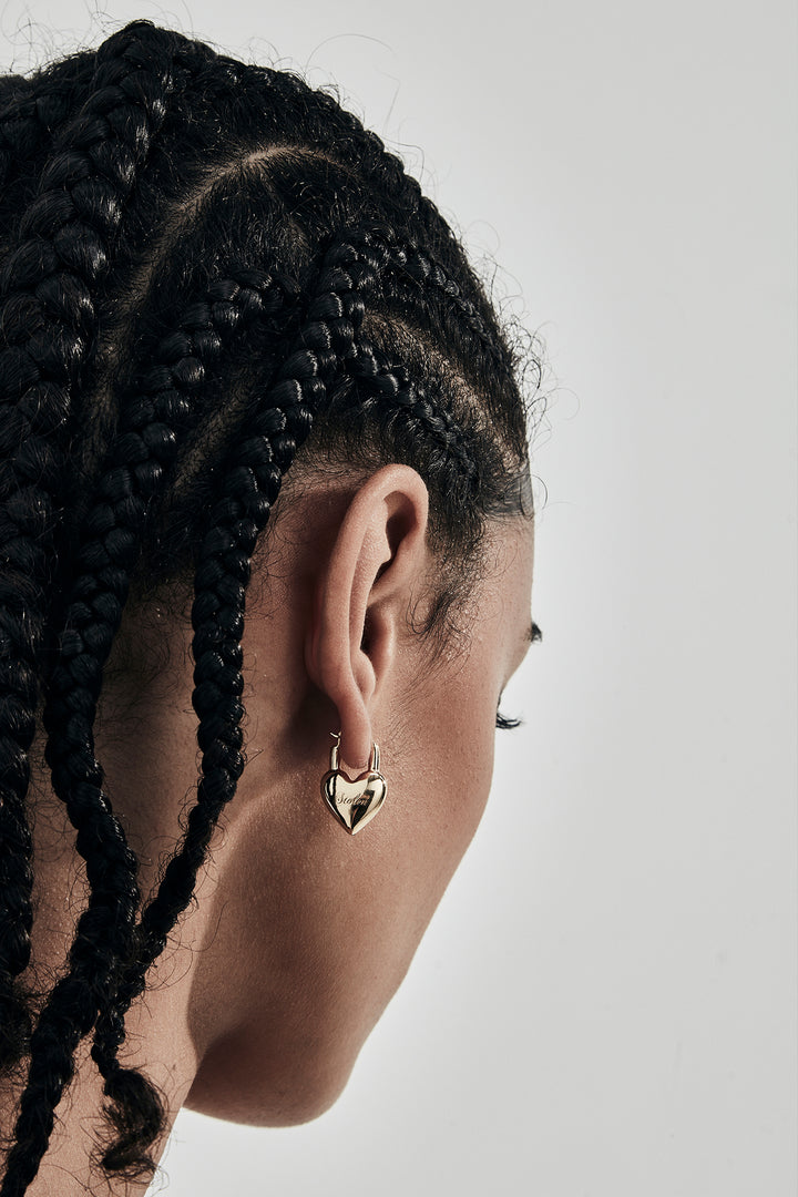 LOVE LOCKET EARRINGS GOLD PLATED