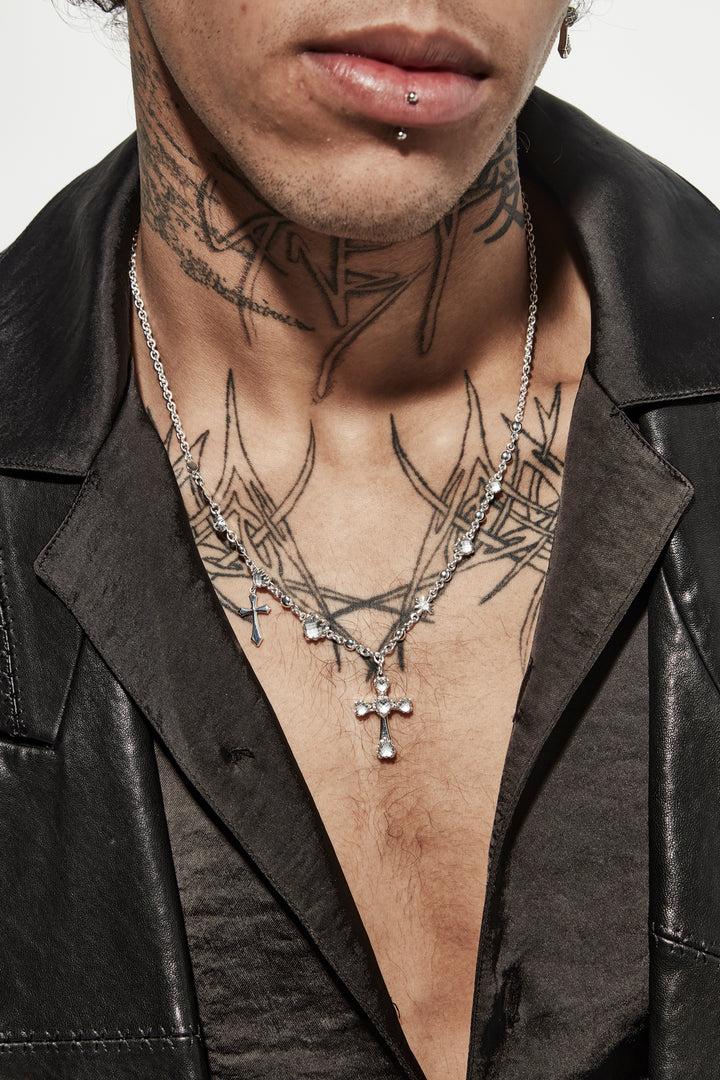 GOTHIC MULTI CROSS NECKLACE