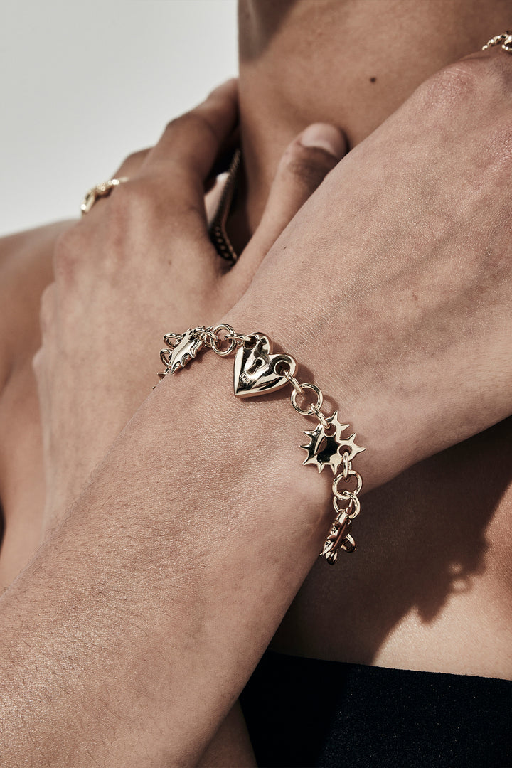 LOVE LOCKET ETERNITY BRACELET GOLD PLATED
