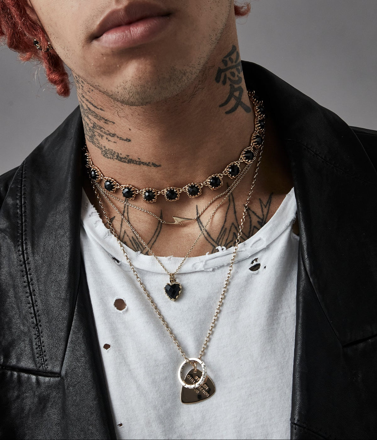 LOVE CLAW ETERNITY NECKLACE GOLD PLATED ONYX – Stolen Girlfriends Club