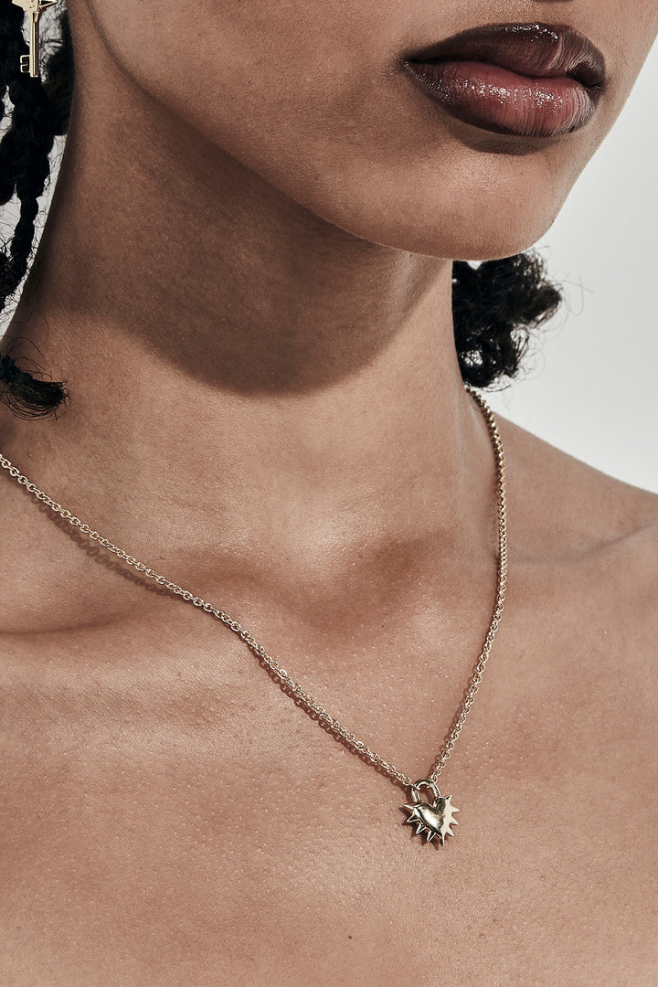 LOVE LOCKET NECKLACE GOLD PLATED