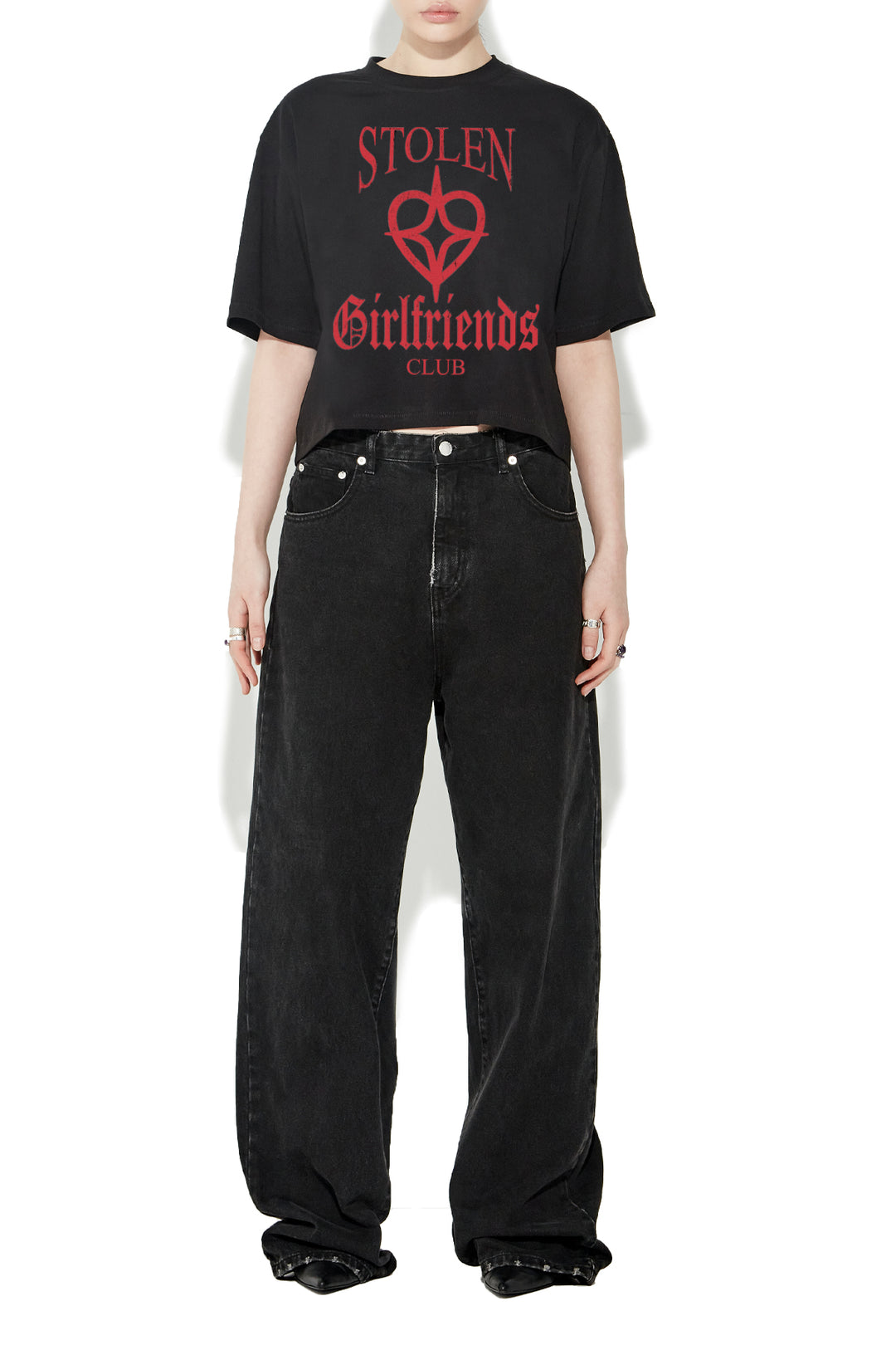 HEART STAR CROP T-SHIRT