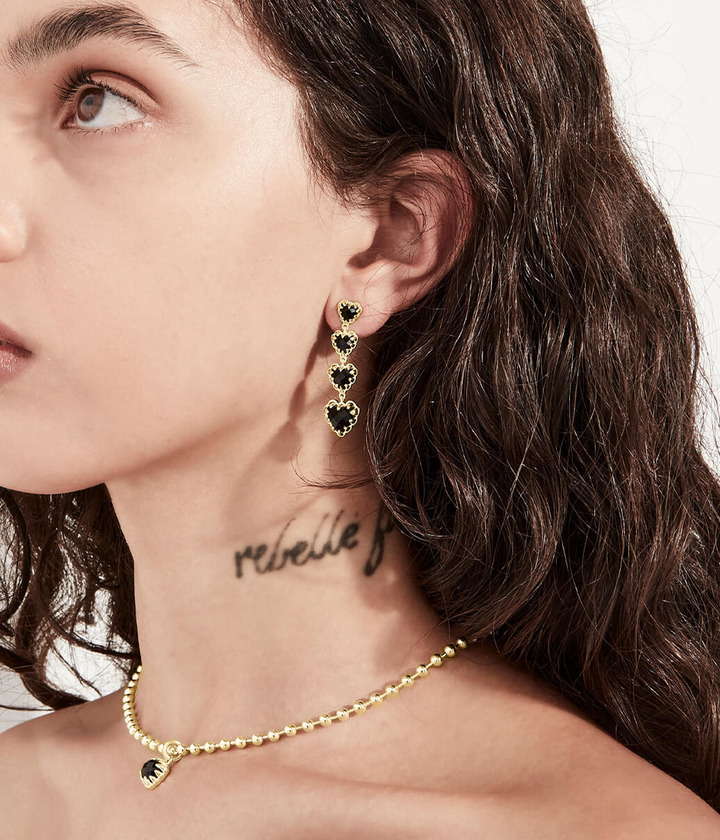 LOVE CLAW ETERNITY EARRINGS - GOLD PLATED