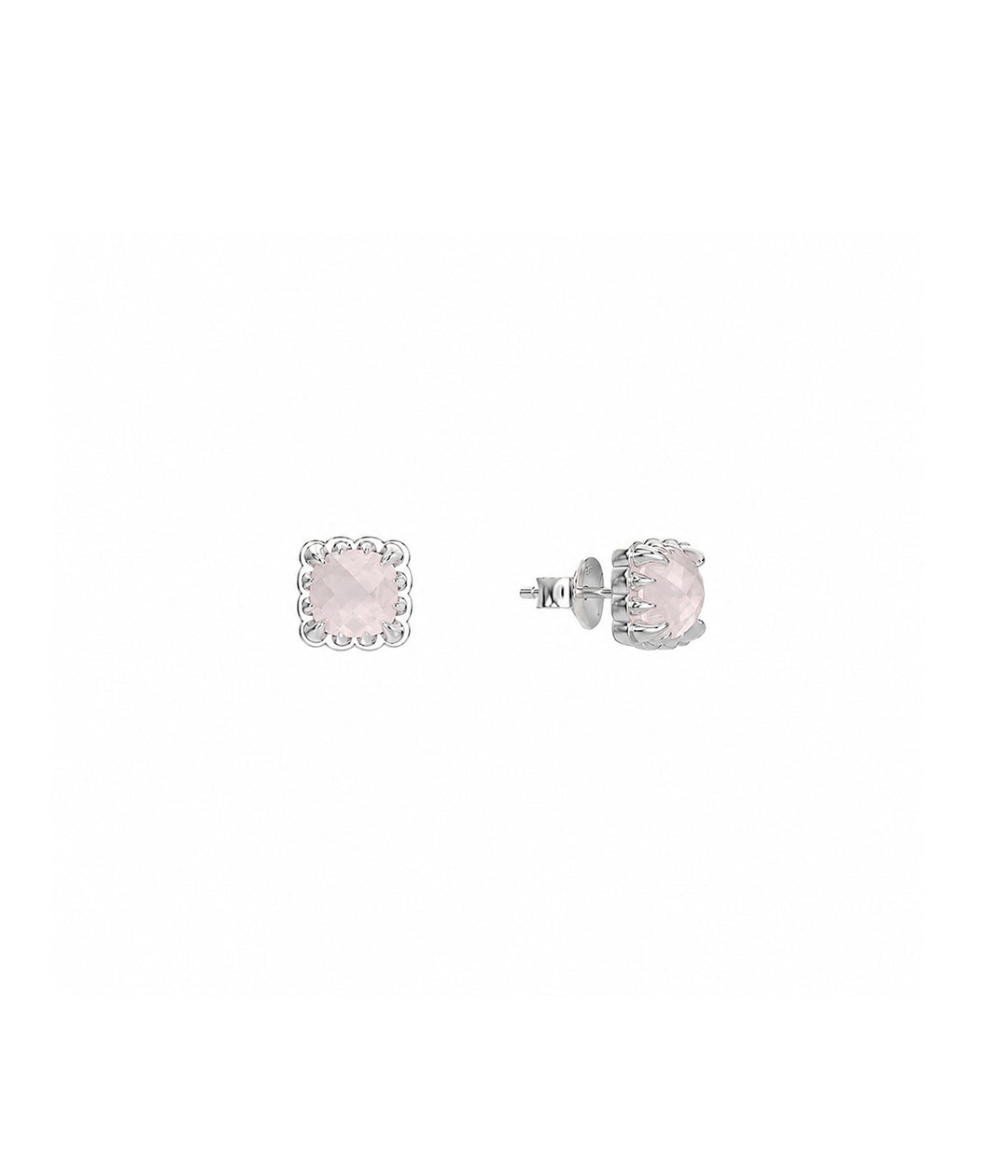 BABY CLAW STUDS - ROSE QUARTZ