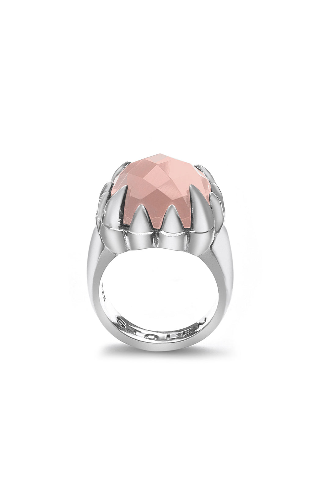 CLAW RING ROSE QUARTZ