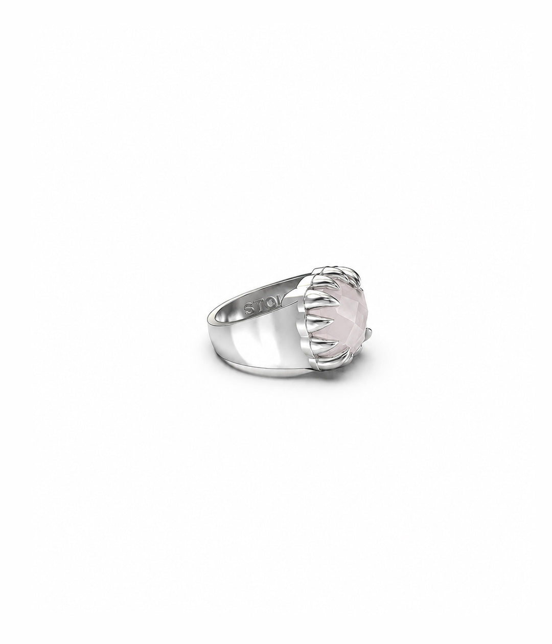 CLAW RING ROSE QUARTZ