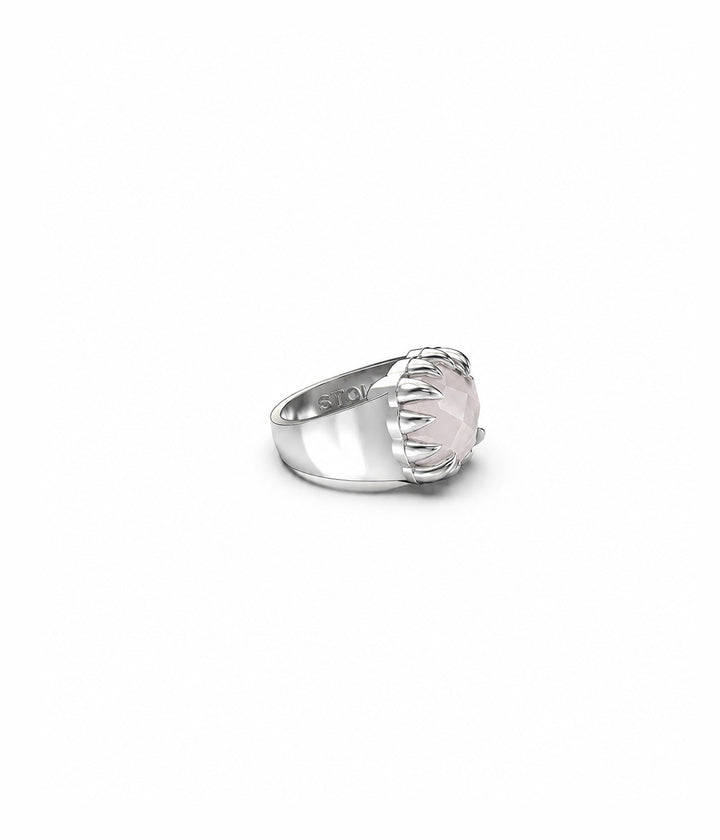 CLAW RING ROSE QUARTZ