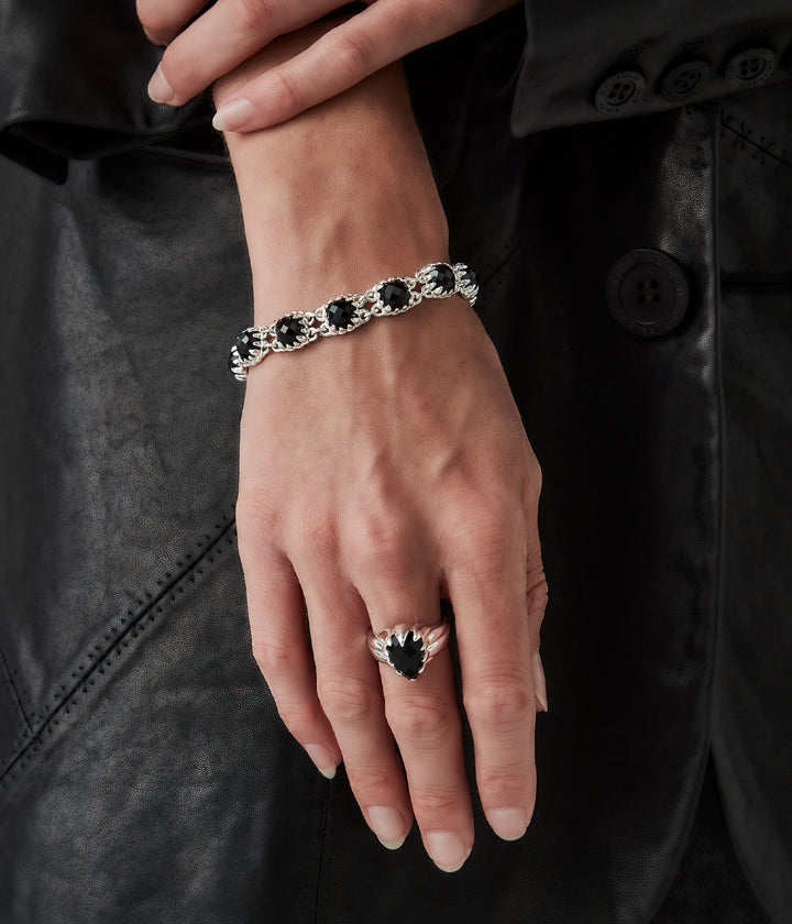 LOVE CLAW ETERNITY BRACELET ONYX