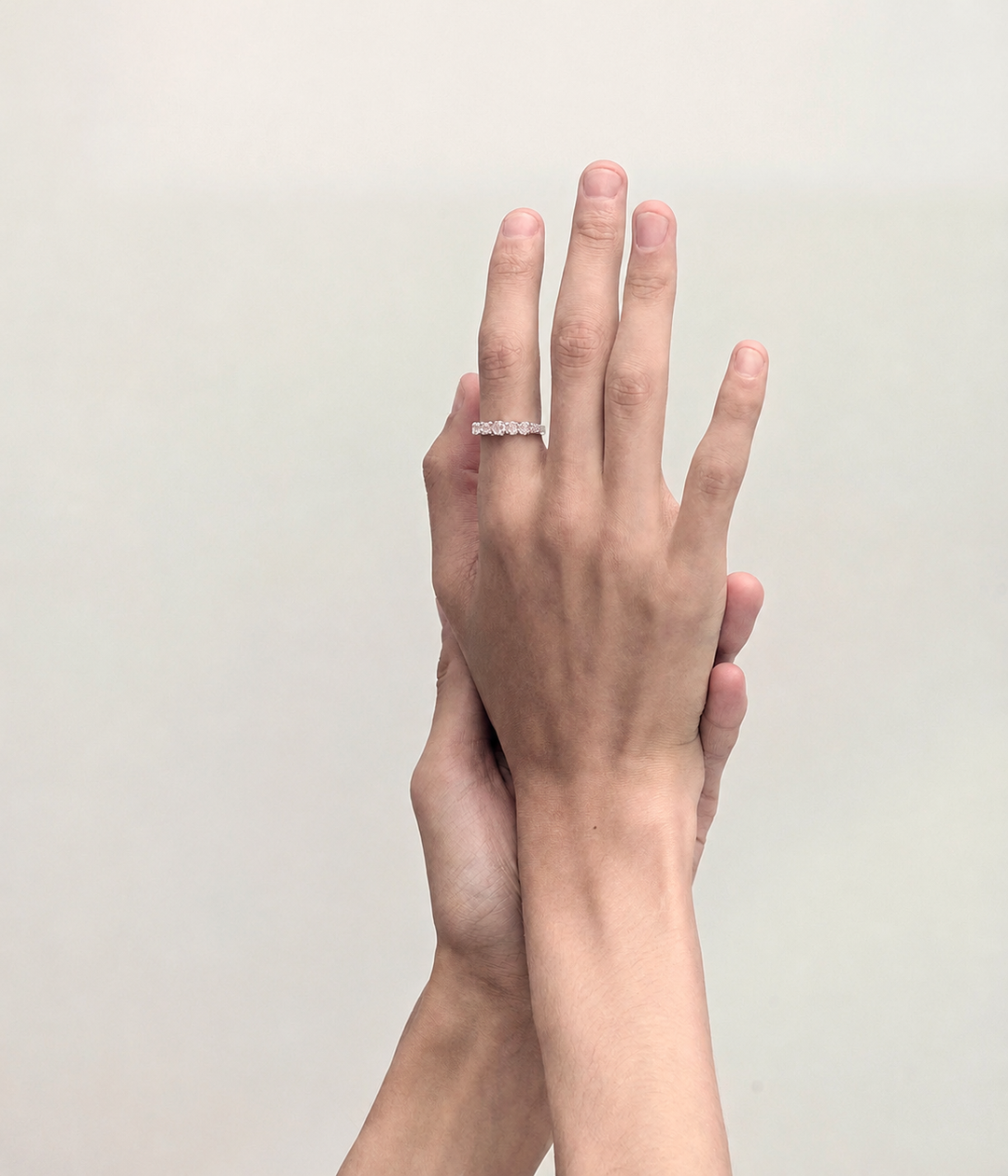 HALO CLUSTER RING ROSE QUARTZ