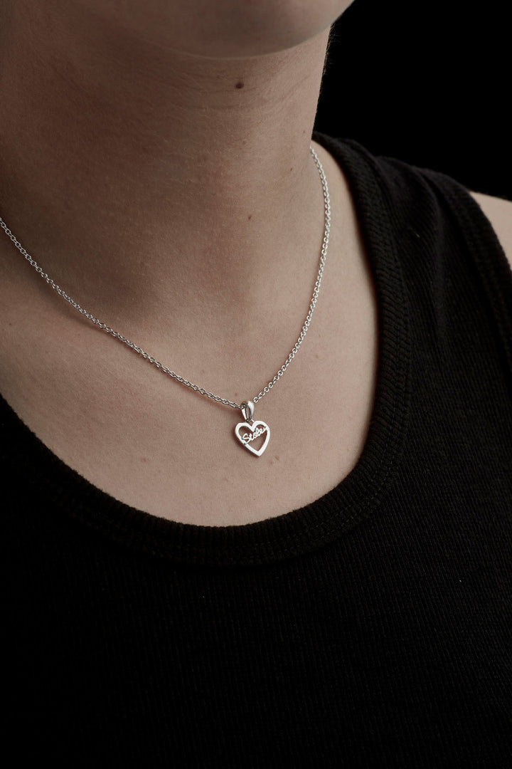 HEART SCRIPT NECKLACE