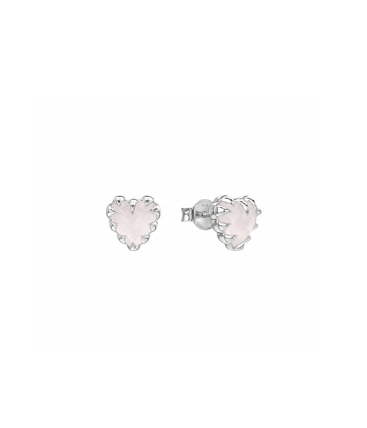 LOVE CLAW EARRINGS ROSE QUARTZ