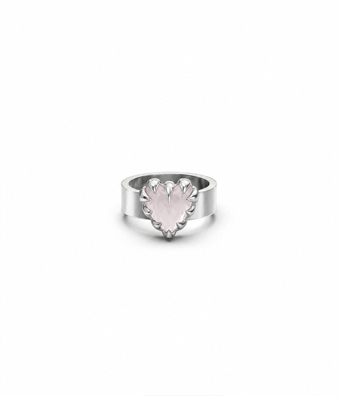 LOVE CLAW RING - ROSE QUARTZ