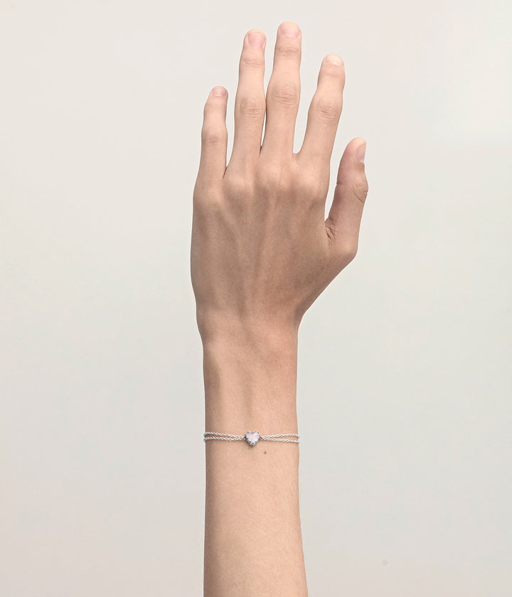 LOVE CLAW BRACELET ROSE QUARTZ