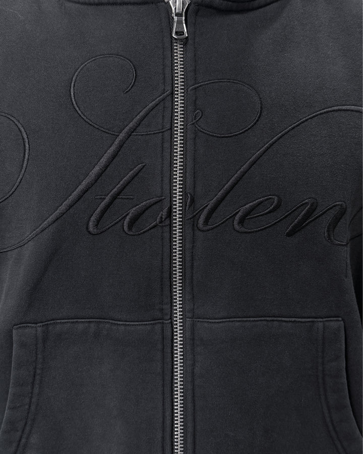 STOLEN FOREVER ZIP HOOD - AGED CHARCOAL