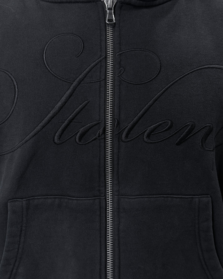 STOLEN FOREVER ZIP HOOD - AGED CHARCOAL