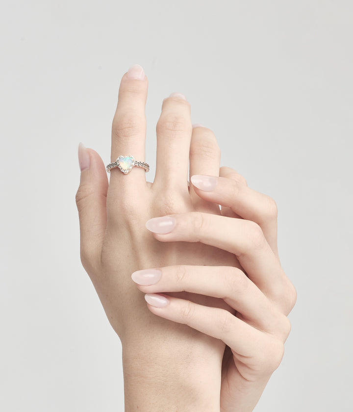 MINI LOVE CLAW RING - BELLO OPAL - HIGH POLISH