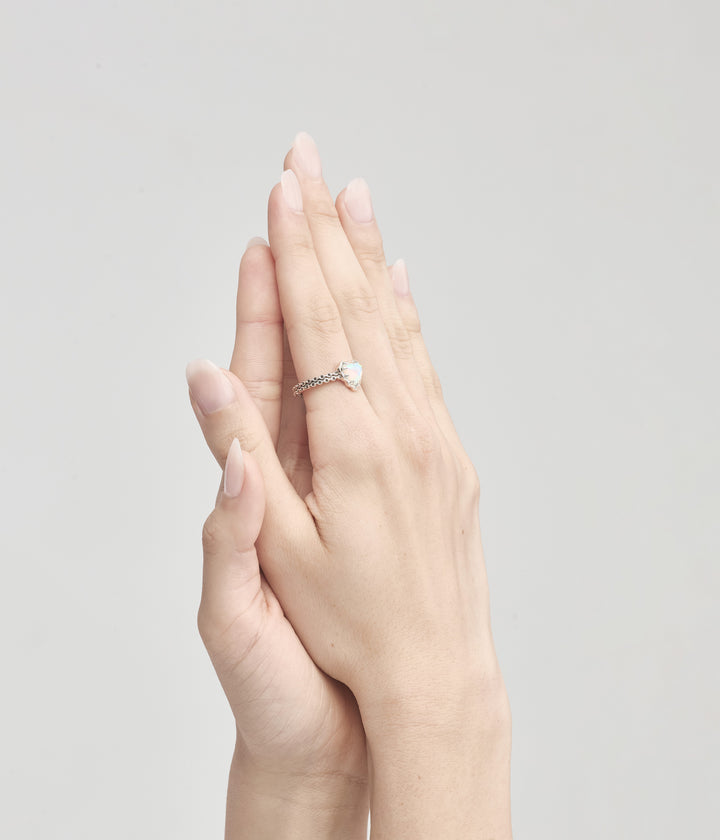MINI LOVE CLAW RING - BELLO OPAL - HIGH POLISH
