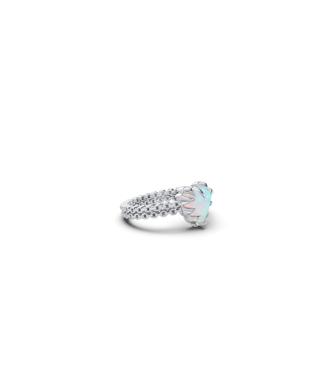 MINI LOVE CLAW RING - BELLO OPAL - HIGH POLISH