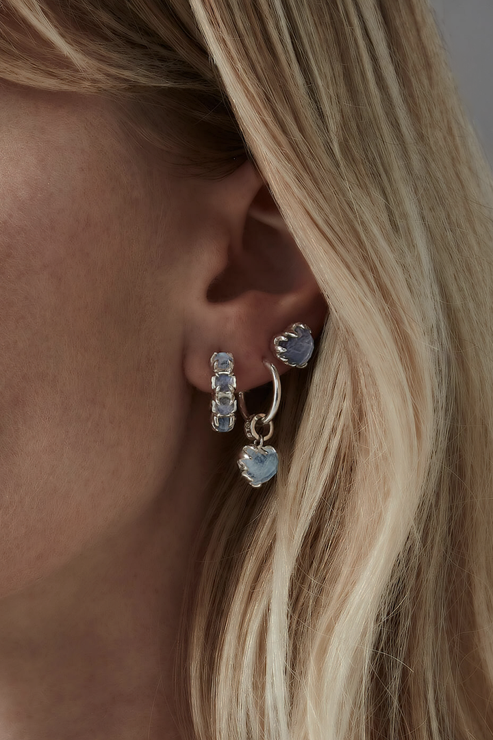 HALO CLUSTER EARRING MOONSTONE
