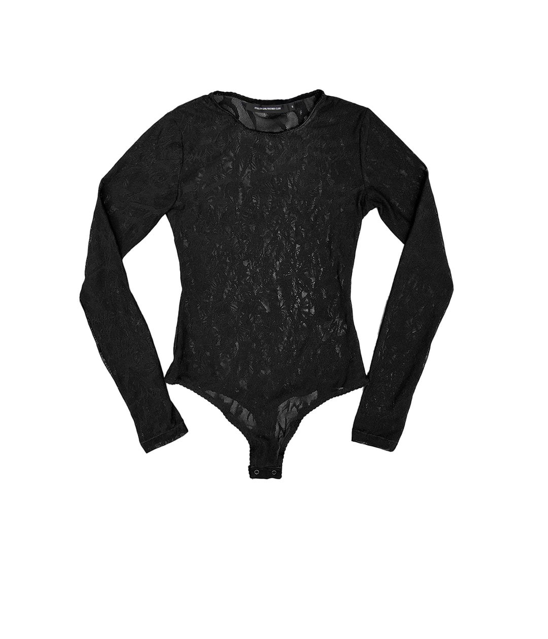 Stolen Girlfriends Club - Women's Black Long Sleeve Lace Bodysuit on white background