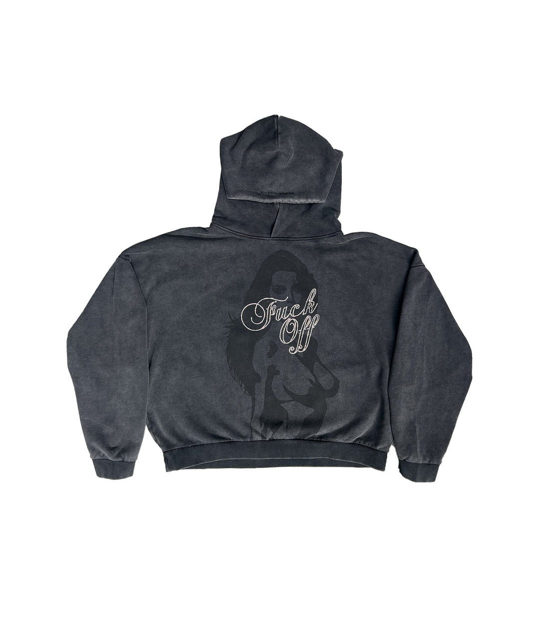 Front view of a Not For You Relaxed cotton hoodie on a white background - stolen girlfriends club