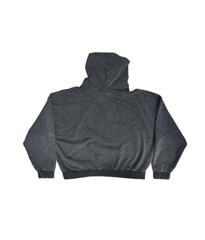 Back view of a Not For You Relaxed cotton hoodie on a white background - stolen girlfriends club