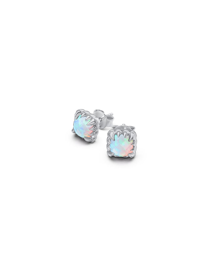 BABY CLAW STUDS - BELLO OPAL - HIGH POLISH