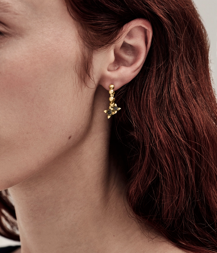 ORACLE STAR CLUSTER ANCHOR EARRINGS - GOLD PLATED