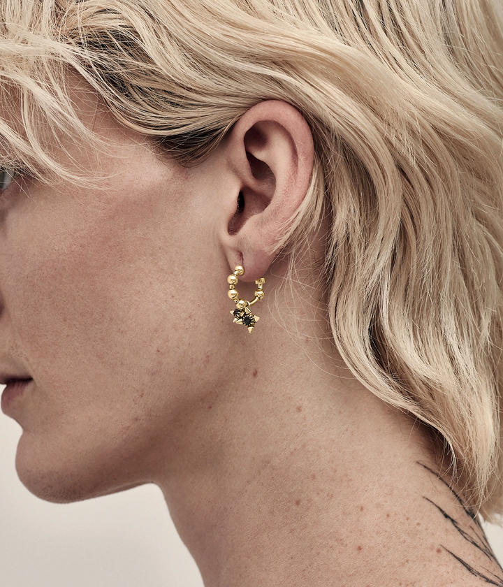 ORACLE STAR CLUSTER ANCHOR EARRINGS - GOLD PLATED