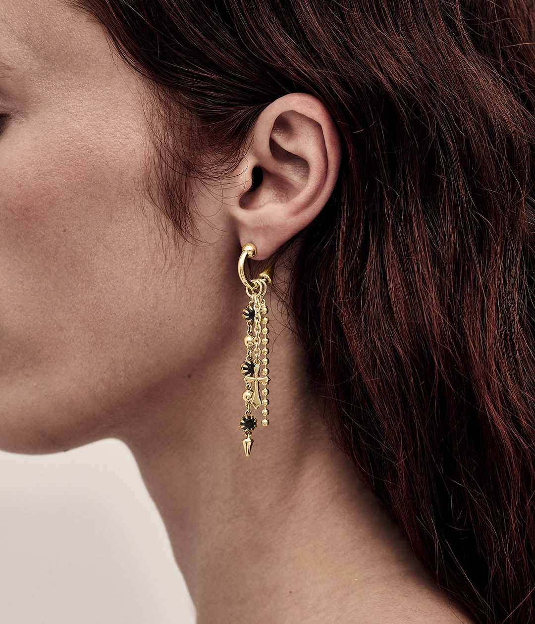 QUIET POWER CASCADE EARRINGS - GOLD PLATED