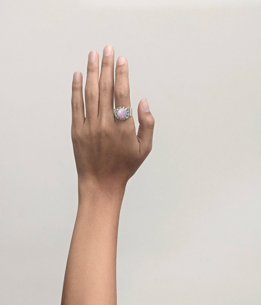 CLAW RING - PINK BELLO OPAL