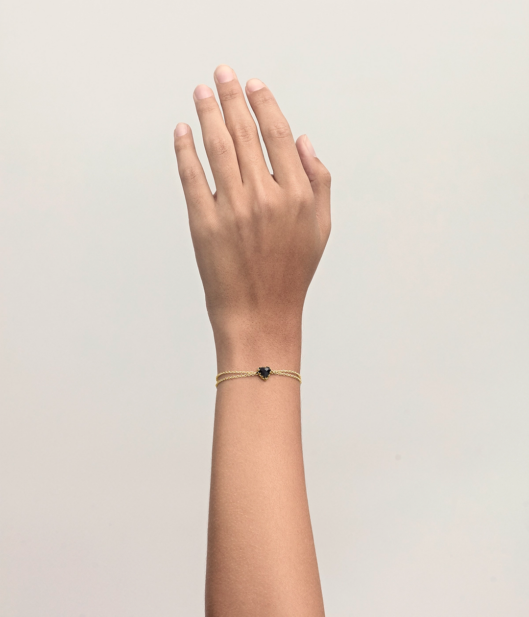 LOVE CLAW BRACELET ONYX - GOLD PLATED