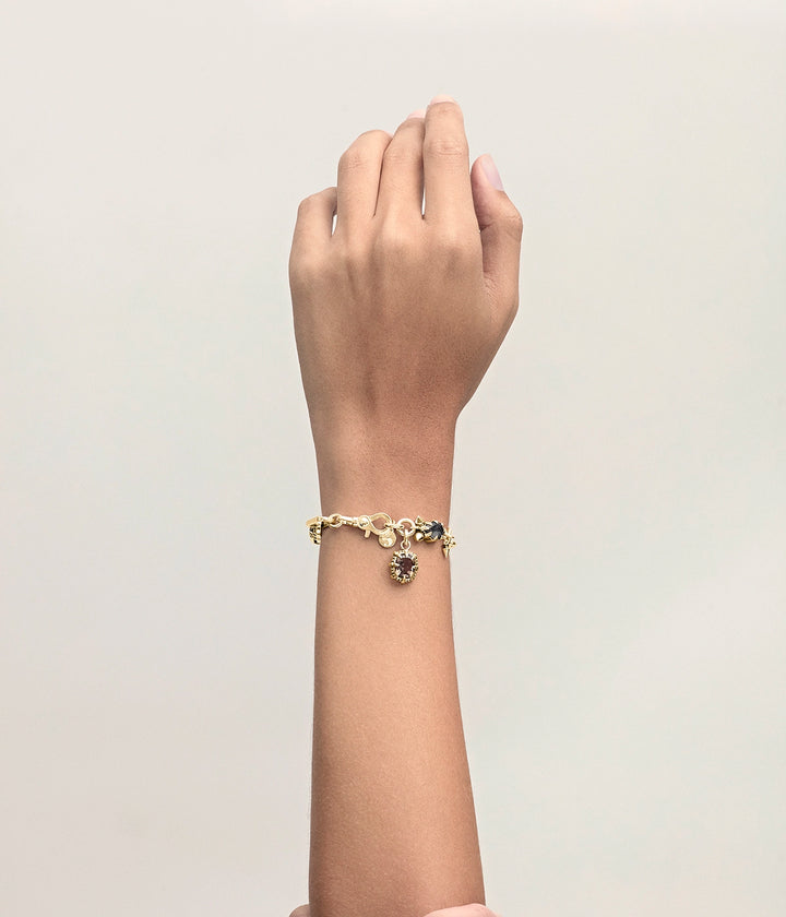 DAHLIA'S EMBRACE COCKTAIL BRACELET - 18K GOLD PLATED