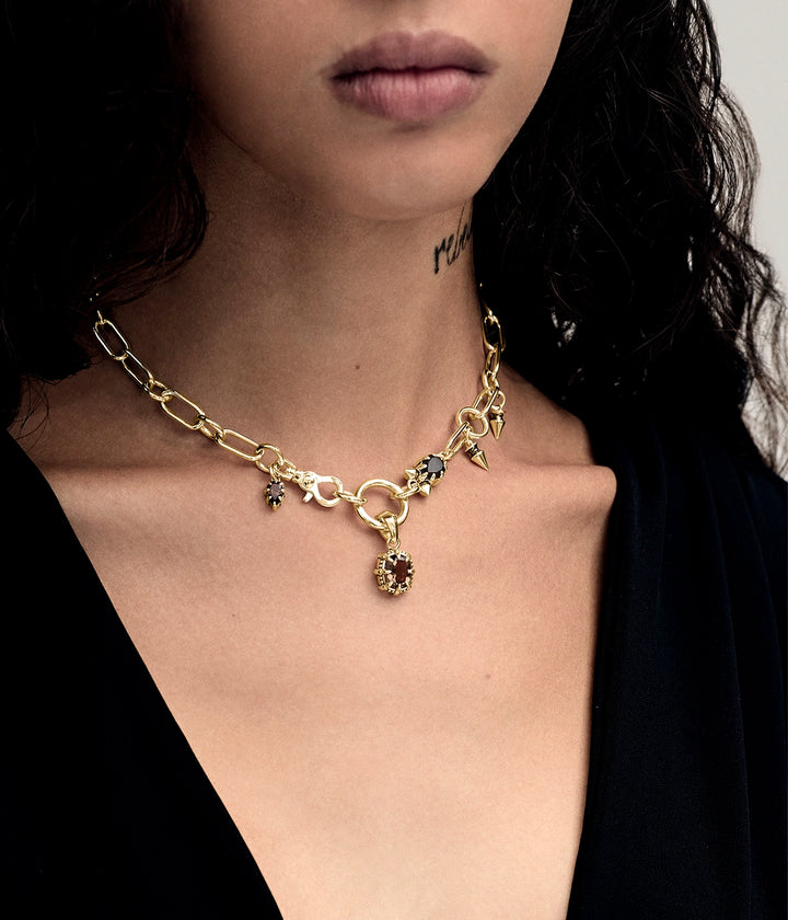 DAHLIA'S EMBRACE COCKTAIL CHOKER - 18K GOLD PLATED